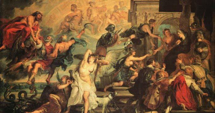 RUBENS, Pieter Pauwel The Apotheosis of Henry IV and the Proclamation of the Regency of Marie de Medicis on May